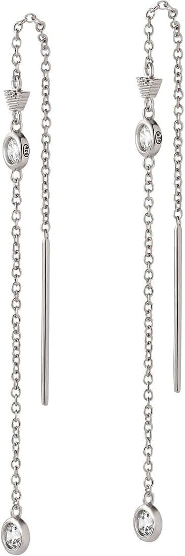 Emporio Armani Brincos de prata de lei para mulher, EG3617040, tamanho único, prata de lei, sem pedra preciosa