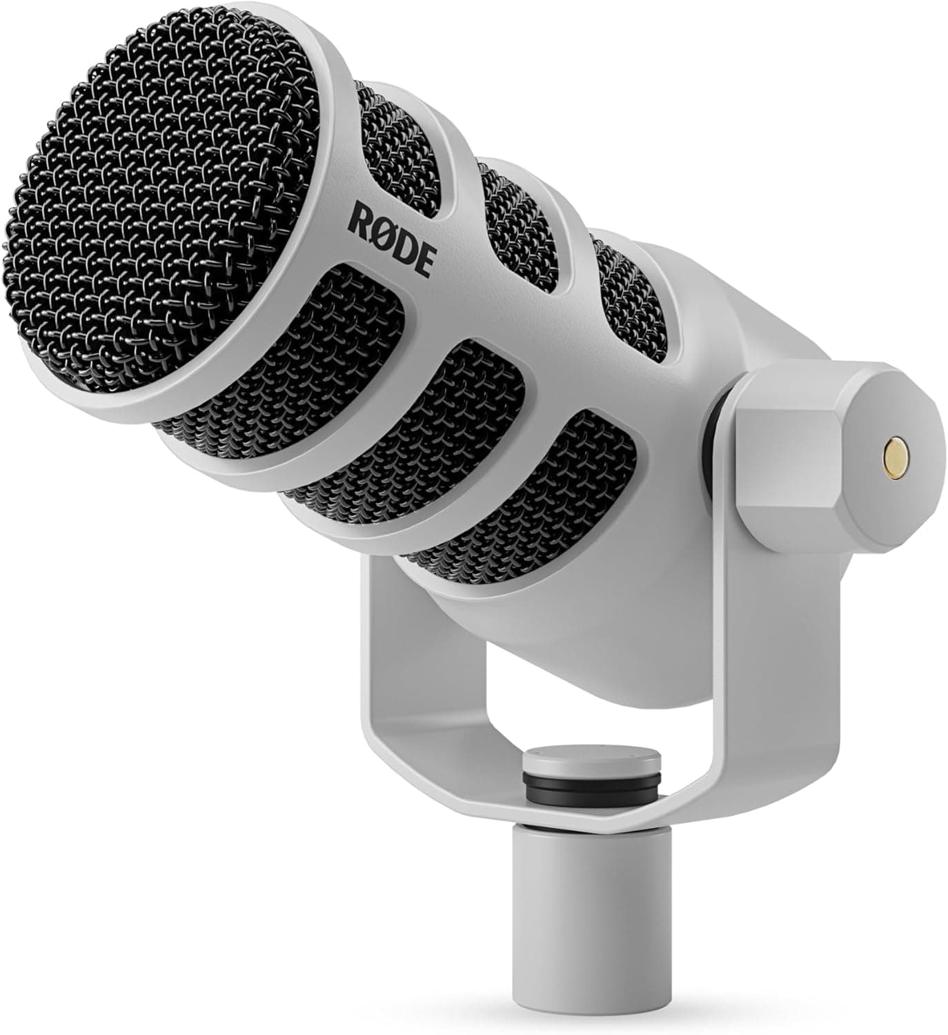RØDE PodMic Microfone de transmissão dinâmica USB com conectividade XLR e USB para podcasting, transmissão e criação de conteúdo (branco)