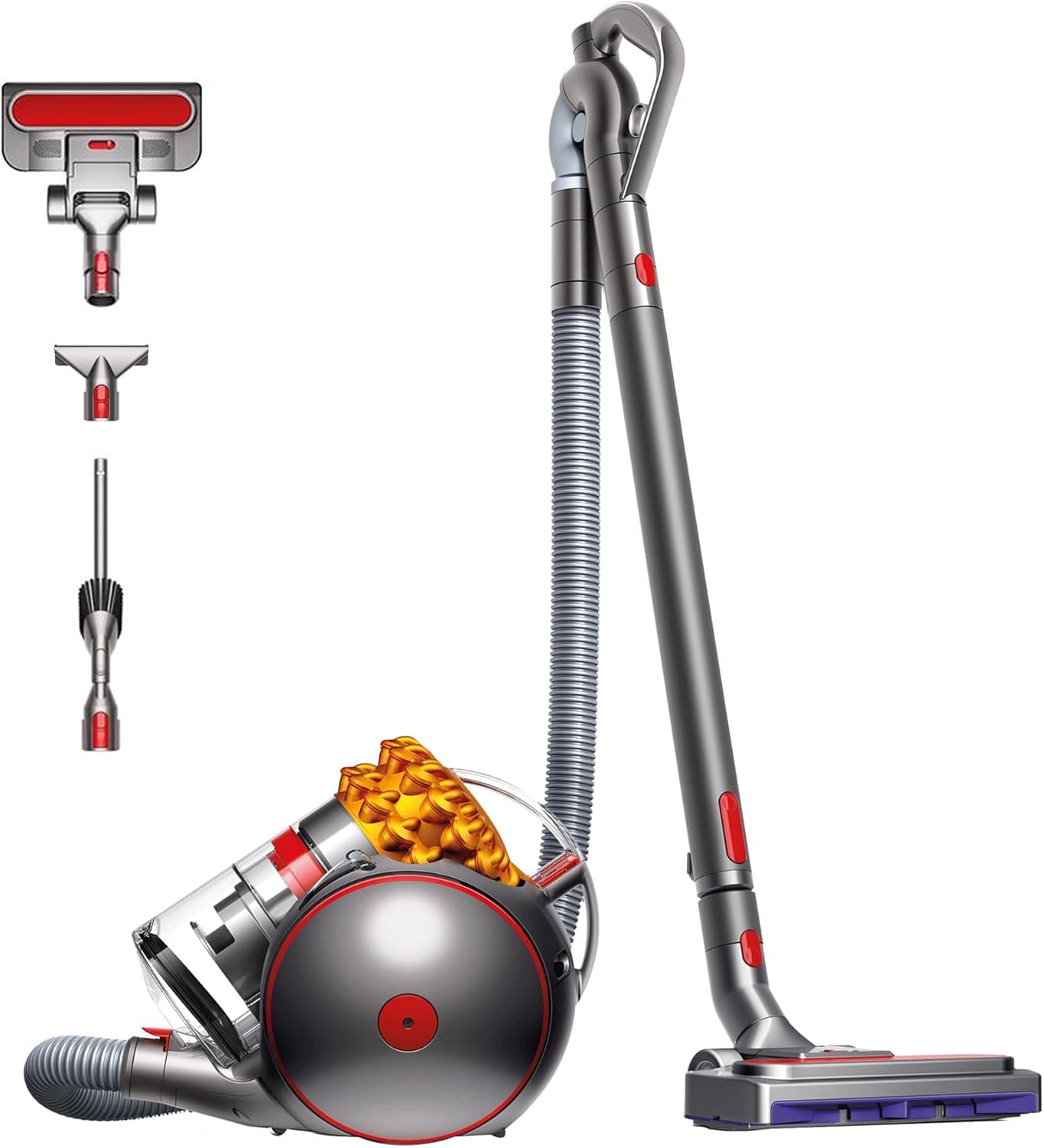 Dyson Cinetic Big Ball Multifloor 2 Aspirador de trenó sem manutenção, 140 W, 1,63 litros, 80 decibéis, amarelo