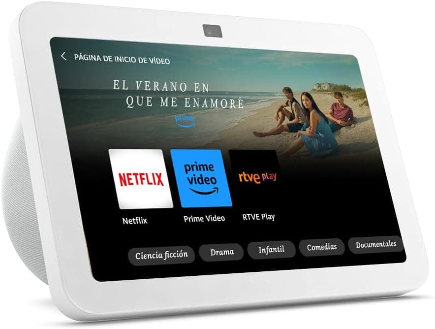 Echo Show 8 (3ª geração, modelo 2023) | Tela de toque inteligente de alta definição com áudio espacial, controlador doméstico digital e Alexa | Branco