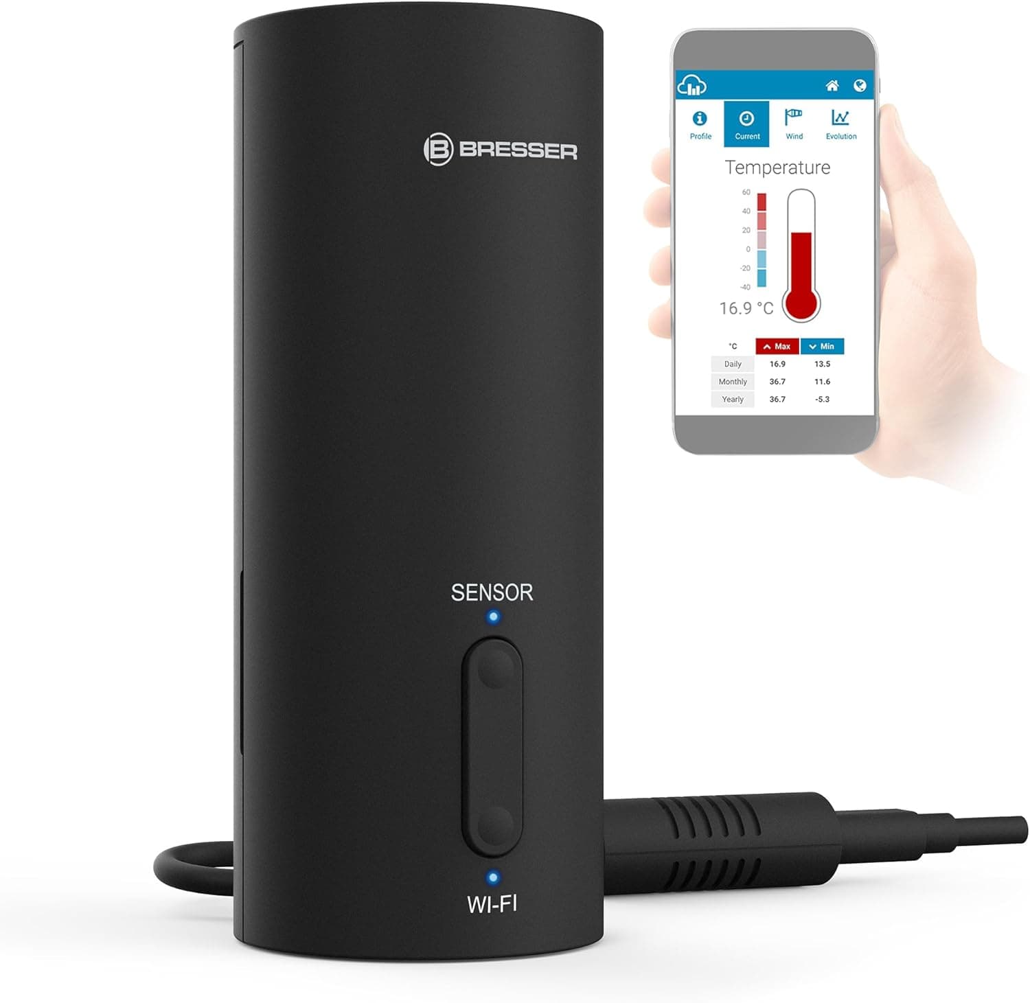 Bresser El Niño WiFi Gateway | Central de dados meteorológicos para sensores 5 em 1 e 7 em 1 compatível com estações meteorológicas