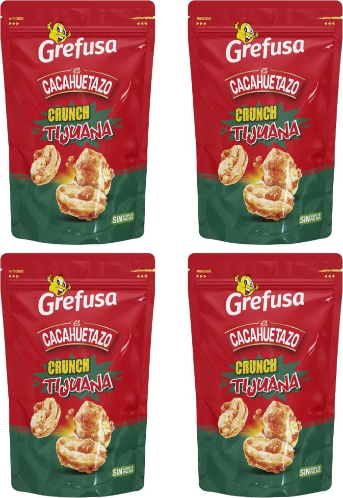 Grefusa Peanut Crunch | Amendoins crocantes sem lactose 110 g x 4