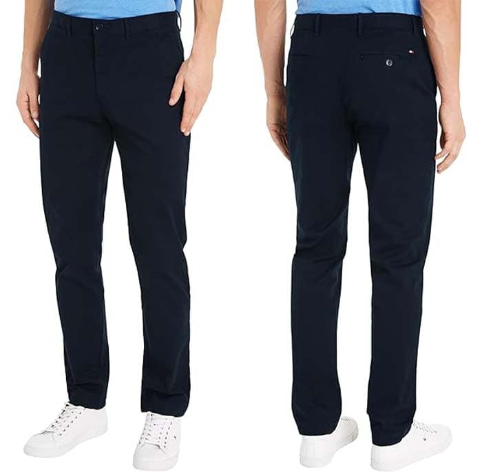 Tommy Hilfiger Calças chino tecido elástico para homem