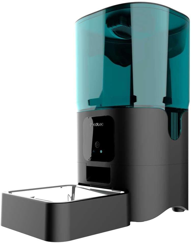 Cecotec Alimentador dispensador automático para animais de estimação com controlo WiFi Pumba 6000 Purrfect Meal Smart. 6 litros de capacidade, controlo de posições, tigela de aço INOX