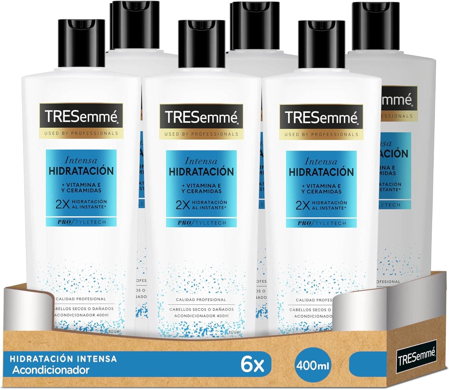 Tresemmé Condicionador intenso, hidratação para cabelo seco ou danificado 400 ml x 6