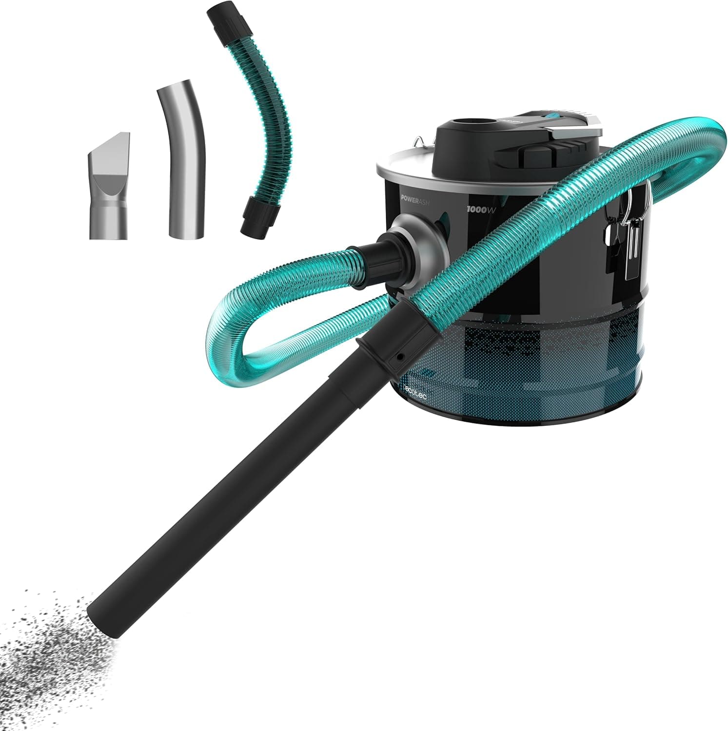 Cecotec Aspirador de cinzas de 15 l Conga Ash 3000 Home. 1000 W de potência, potência de sucção 15 kPa, tubo com revestimento metálico, de 38 mm, cabo de 4 m e alça de transporte