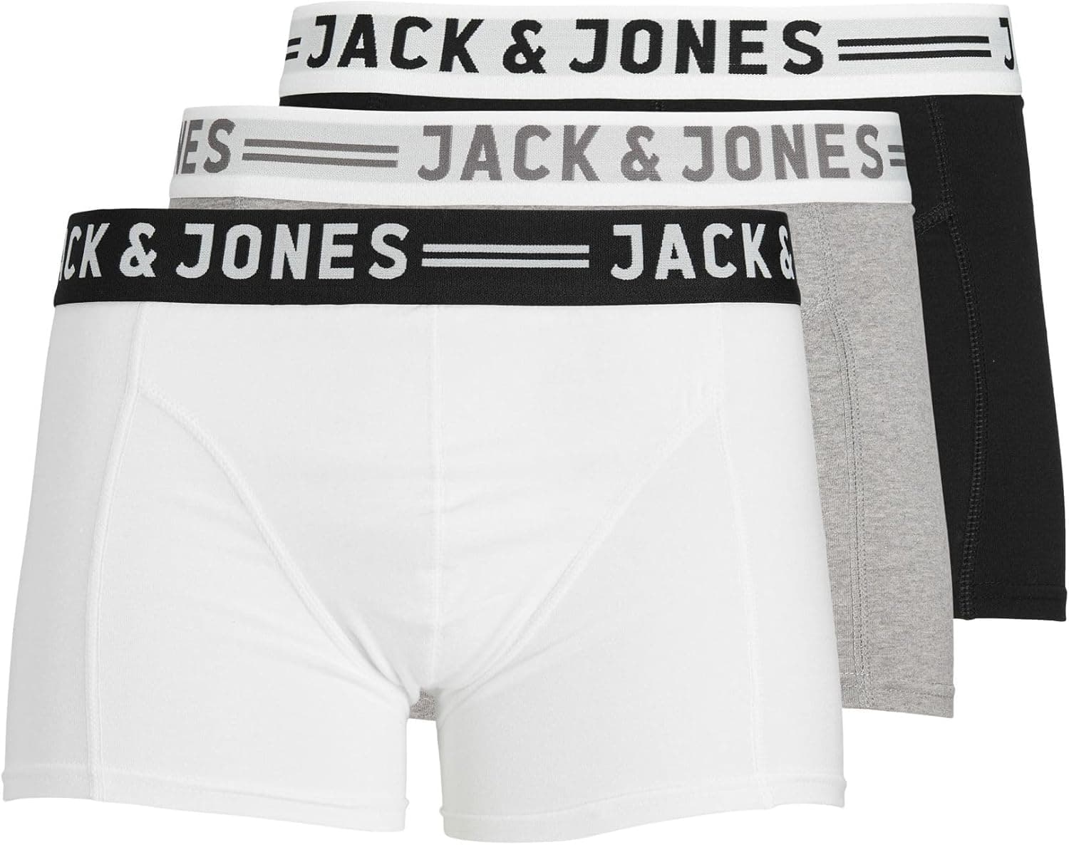 JACK & JONES Boxers para homem, pack de 3