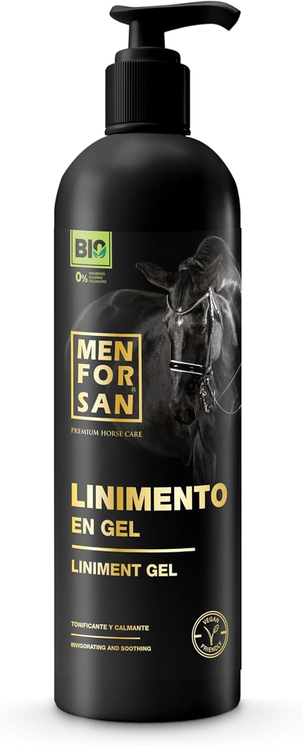 MENFORSAN Linimento em gel para cavalos, 500 ml | Alivia e estimula os músculos, Vegan Friendly, 100 % natural, Premium Horse Care