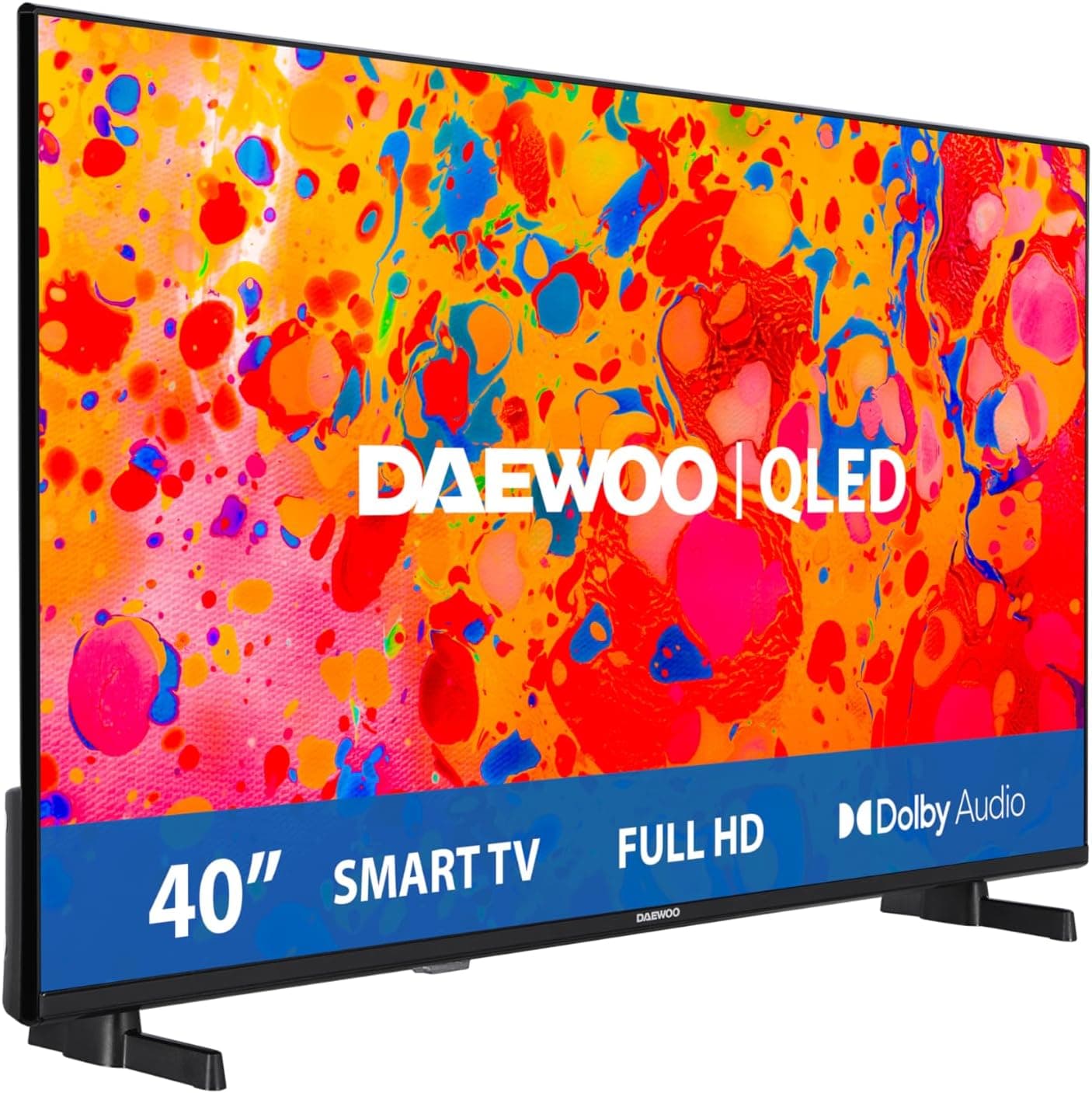 Daewoo 40DM65QV Smart TV de 40" QLED, com resolução Full HD (1920 x 1080), HDR, compatível com assistente de voz Alexa