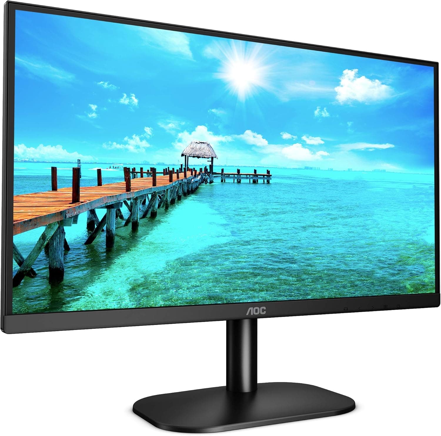 AOC 22B2QAM Monitor office Full HD de 22" (1920x1080, VA, 16:9, HDMI 1x1.4, Displayport 1x1.4, 250 cd/m, 75 Hz, 4 ms, FlickerFree), preto