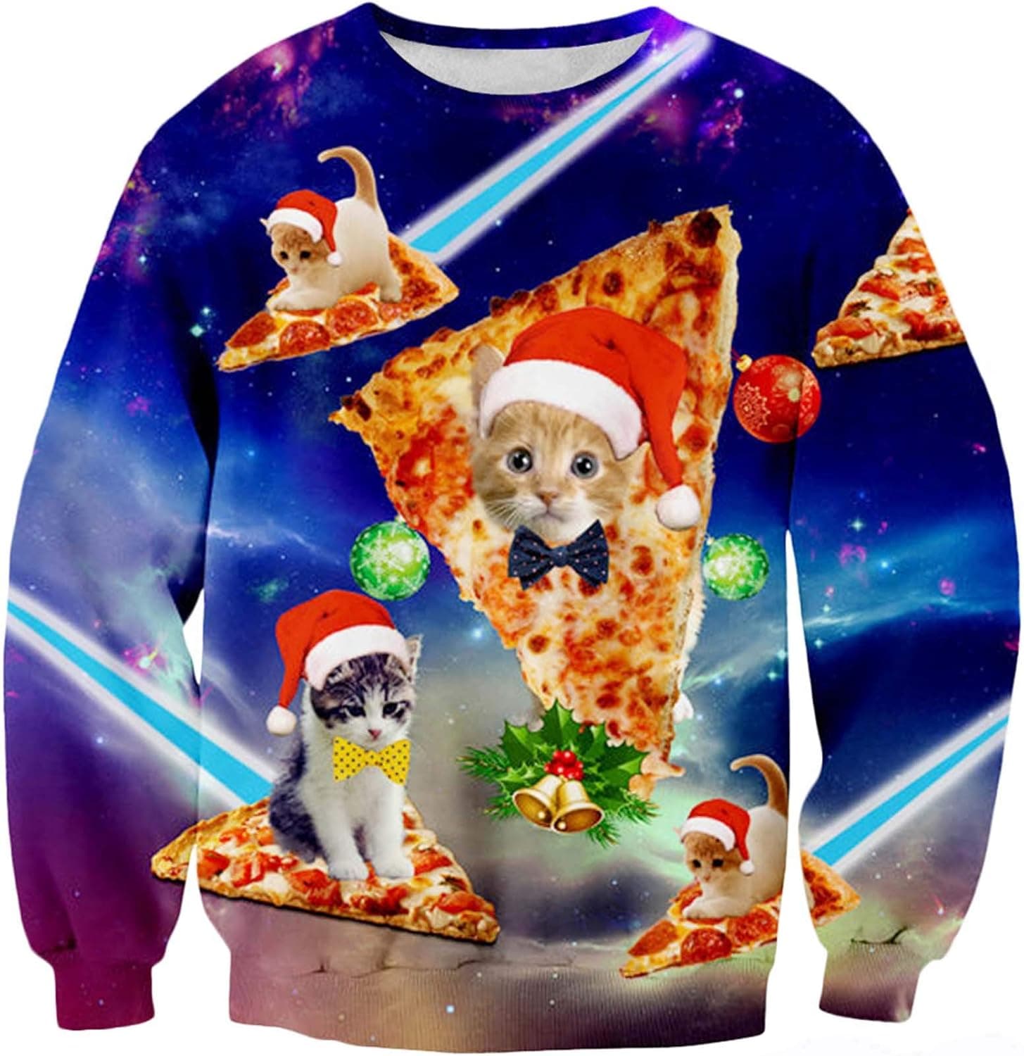 ALISISTER Unissexo Camisola Feia de Natal com Estampa 3D – Camisola Divertida de Natal com Manga Comprida (Tamanhos S-3XL)