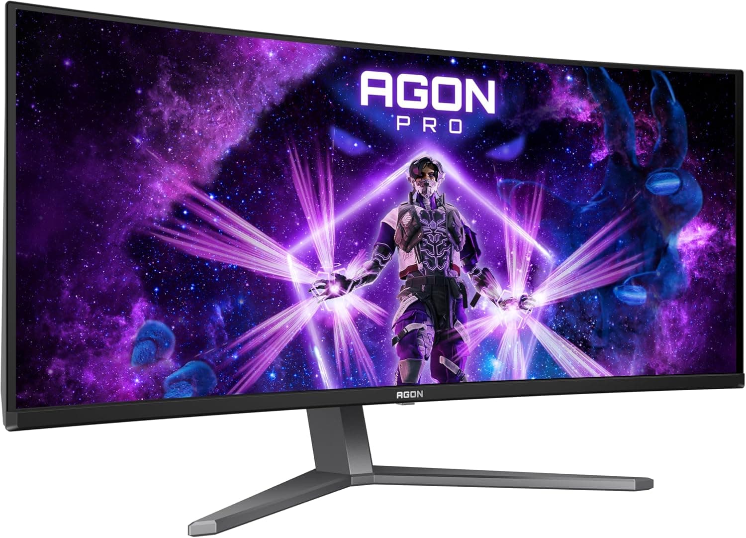 AOC Agon Pro AG346UCD Monitor de jogos curvo OLED WQHD de 34 polegadas, 175 Hz, 0,03 ms, FreeSync Premium Pro, Comp. G-Sync, HDR400 3440x1440, 2X HDMI, DisplayPort, USB Hub preto