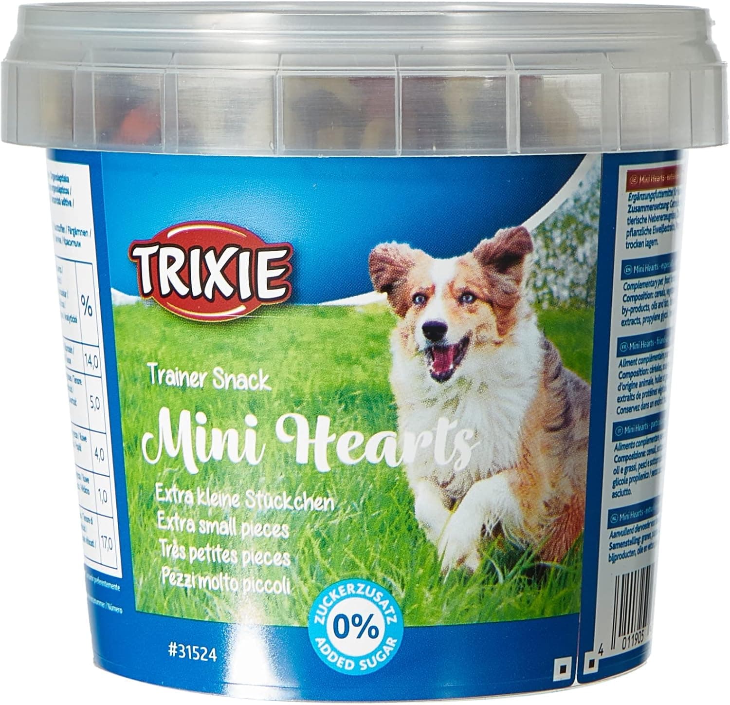 TRIXIE Bote Snack de treino Mini Hearts, 200 g, cão