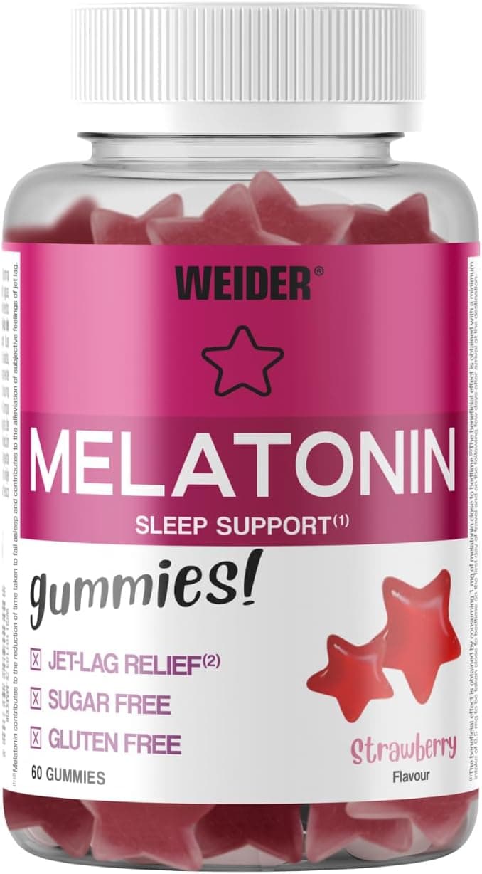 Weider Gominolas de melatonina sabor morango, 60 unidades