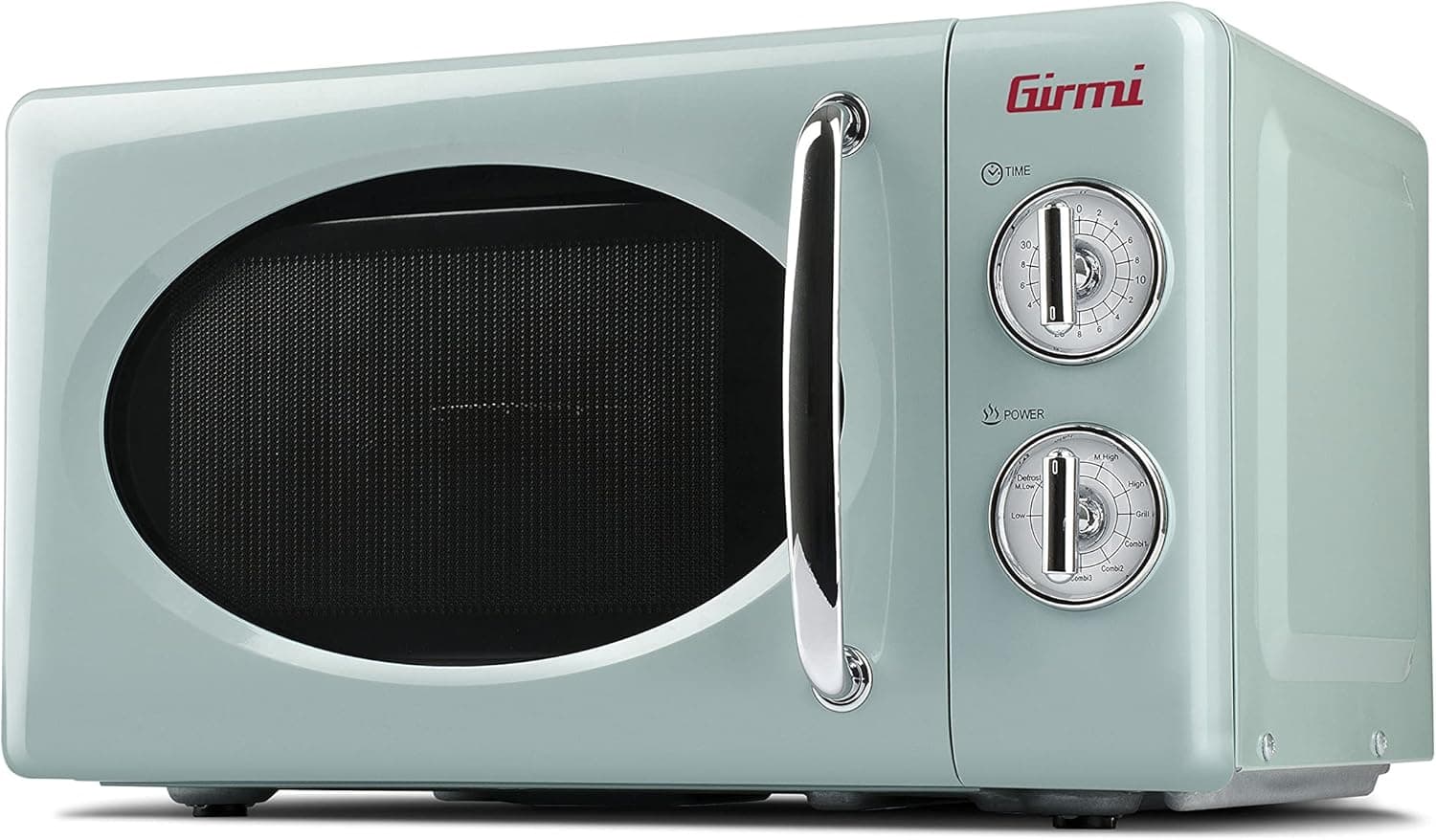 Girmi FM21 - Forno de micro-ondas combinado, design vintage, 20 litros, 700 + 800 W