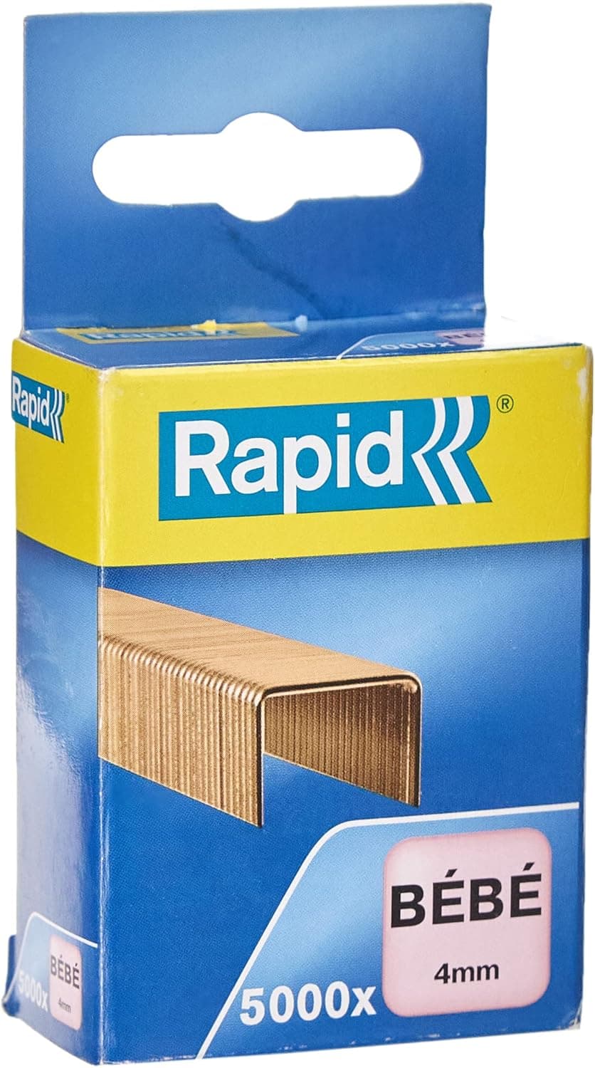 Rapid Agrafos de 4 mm, para até 15 folhas, fio resistente de cobre, 5000 un