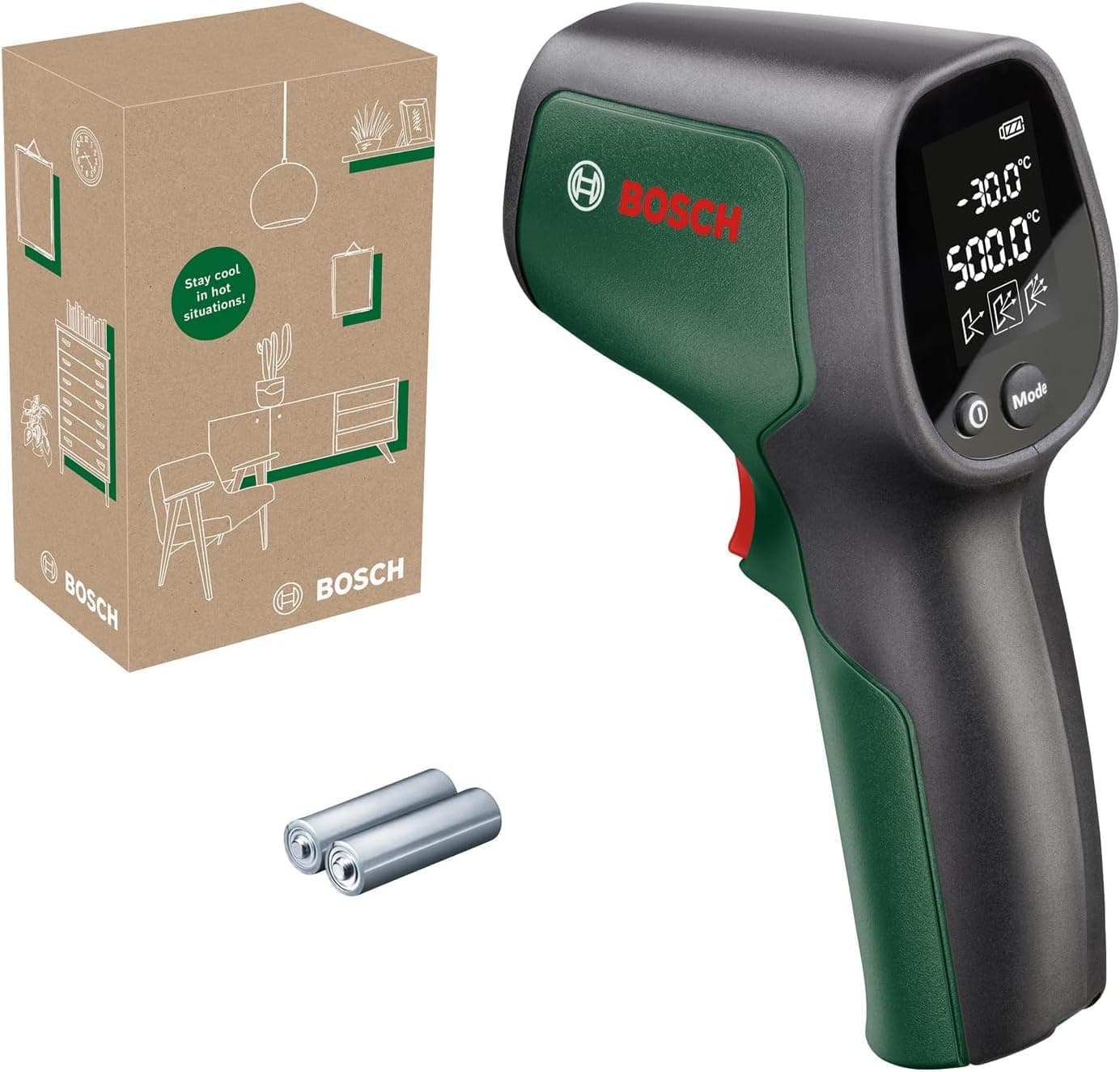 Bosch UniversalTemp | Termómetro de infravermelhos de -30°C a 500°C com medição fácil e precisa