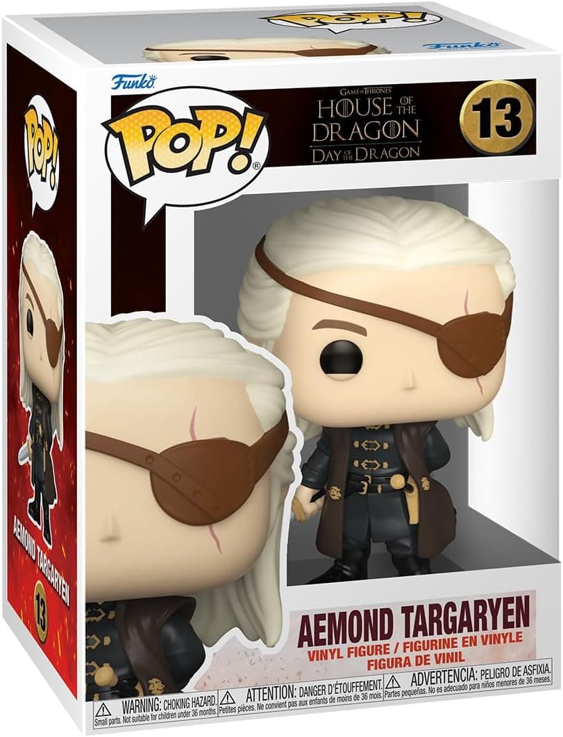 Funko Pop! TV: House of The Dragon - Aemond Targaryen - 1/6 de probabilidades de obter a variante Chase de RARA - Figura de vinil colecionável