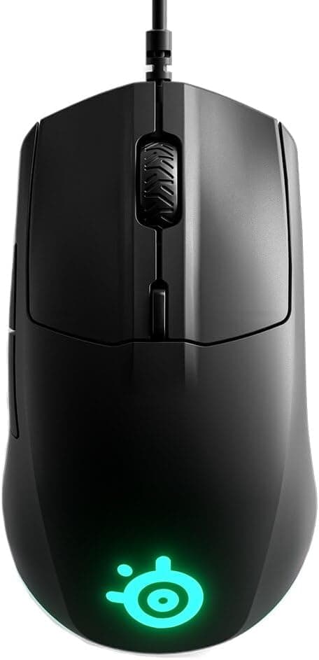 Steelseries Rival 3 - Mouse para jogos com fio - Sensor óptico Truemove Core de 8.500 CPI - 6 botões programáveis ​​- Botões de gatilho divididos - Preto