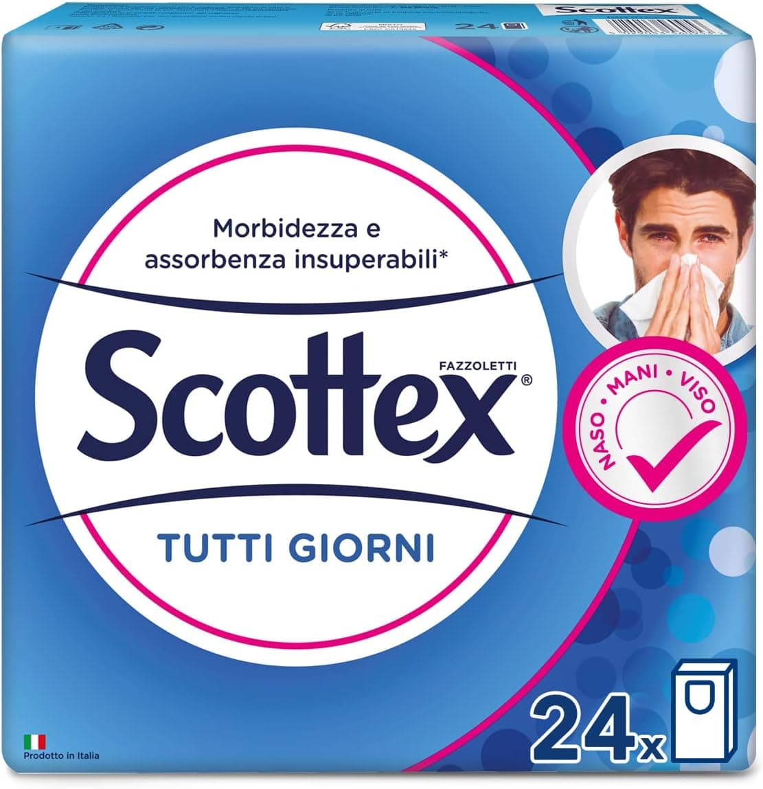 Scottex | Lenços de papel delicados e resistentes, 24 carteiras