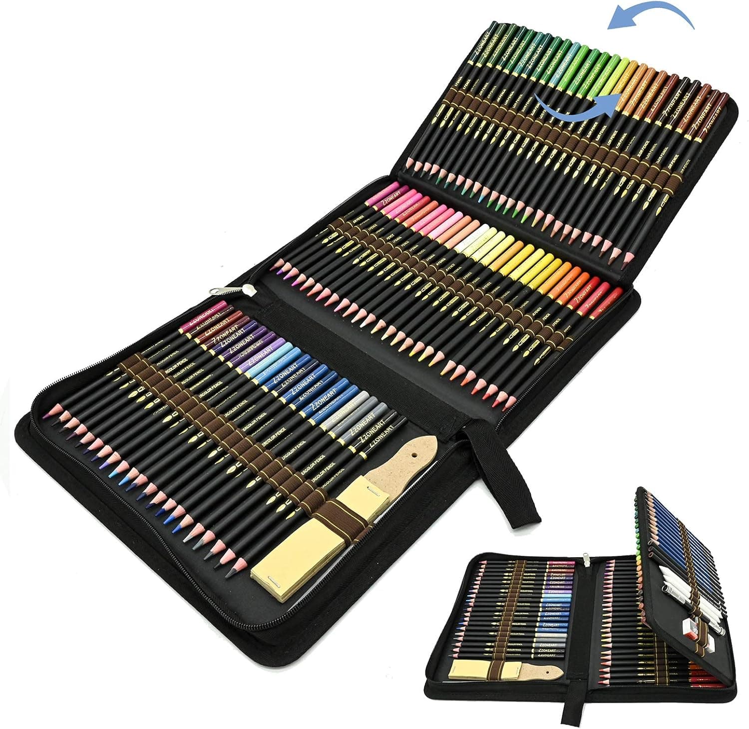 Conjunto de desenho de 96 peças para esboço, carvão e grafite e arte, presente para artistas, estudantes, crianças e adultos