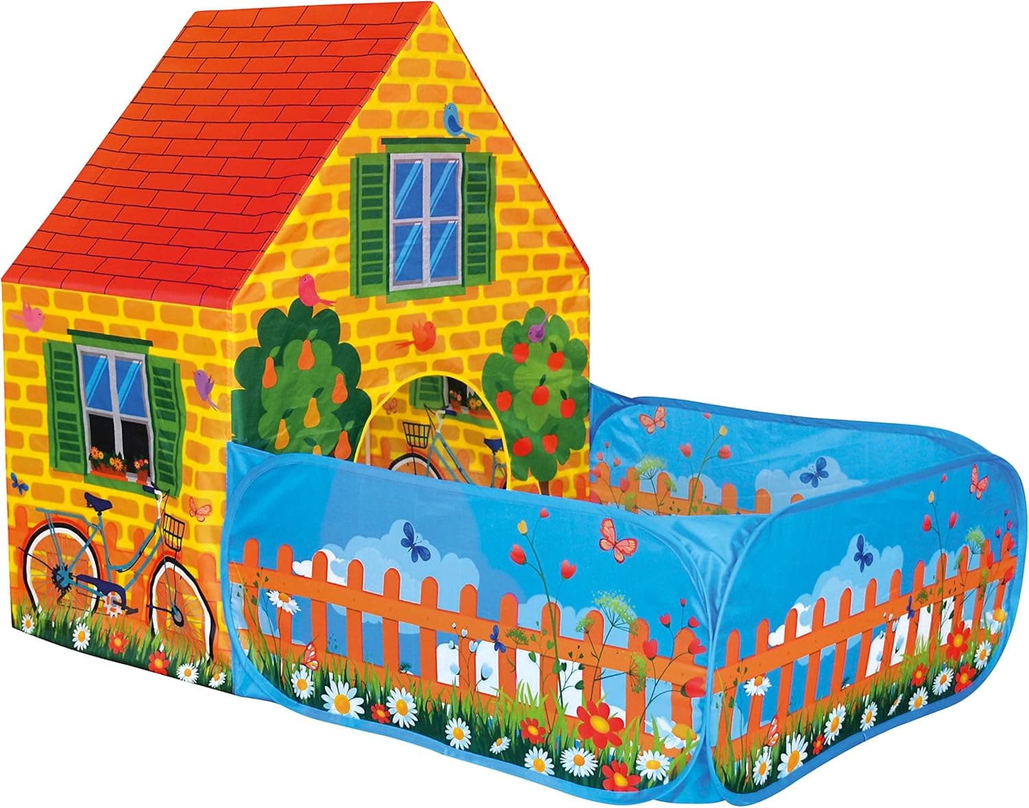 Bino 82816 Tenda de campismo com jardim (150 x 110 x 90 cm), multicolorida