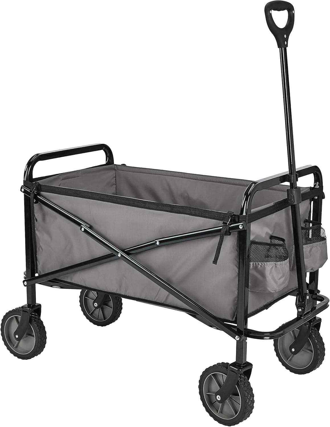 Amazon Basics | Carrinho de jardim dobrável com saco de cobertura 70 x 104 x 50,8 cm cinzento