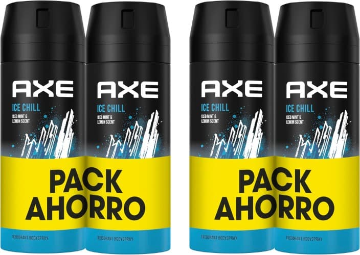 AXE Ice Chill Rock | Desodorizante em spray, 150 ml x 4