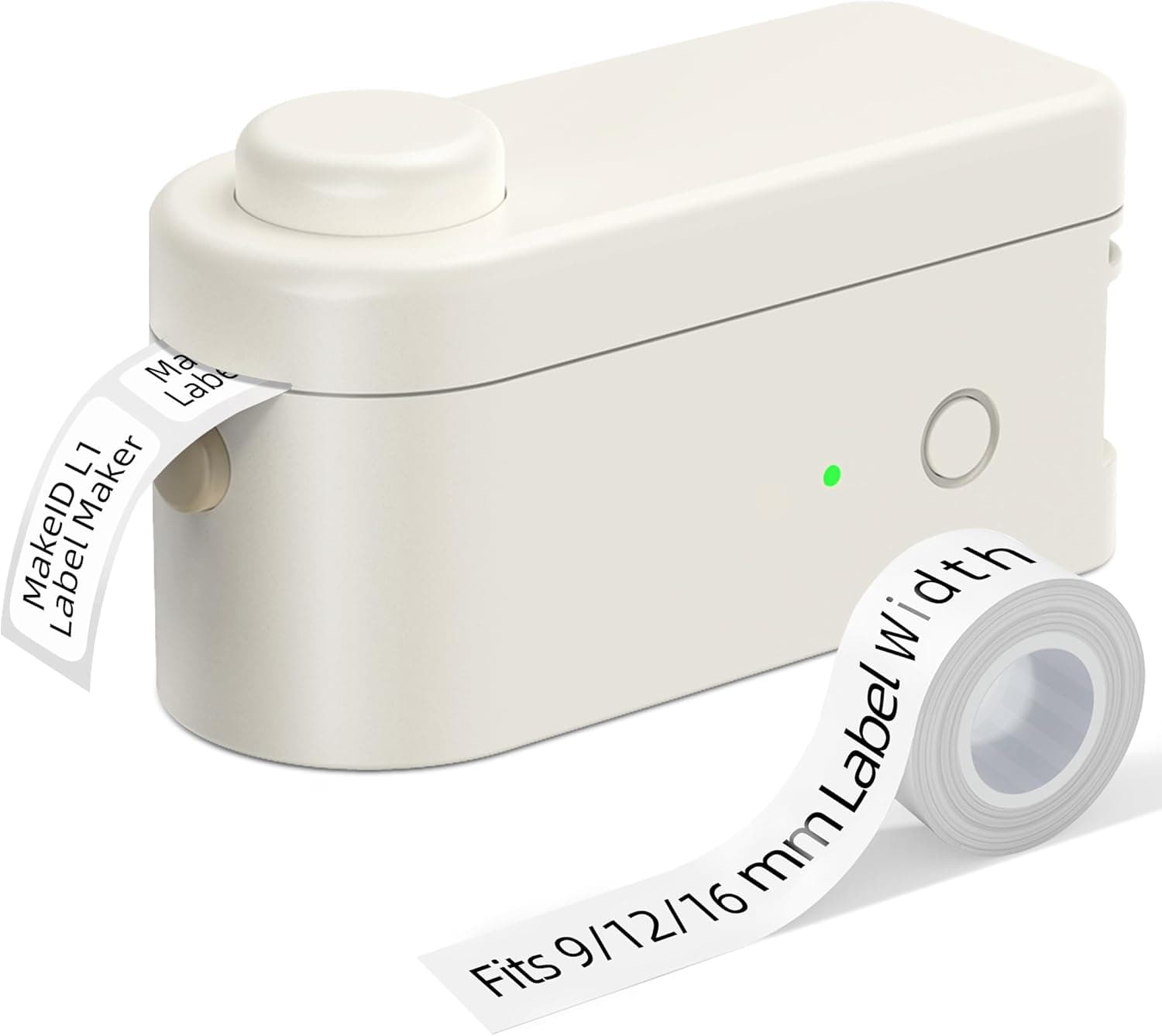 Makeid Etiquetadora Bluetooth L1, mini impressora térmica portátil de etiquetas autocolantes, 20 fitas criativas, compatível com iOS/Android, para escola, escritório e casa, bege