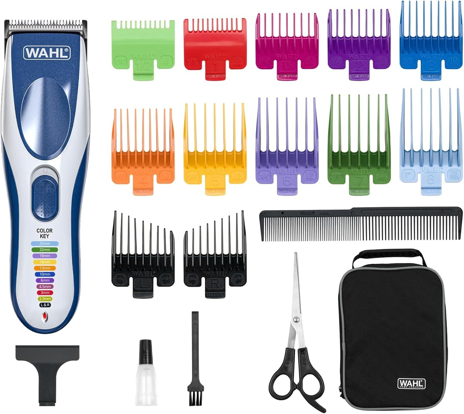 Wahl Colorpro Cordless 09649-016 | Máquina de cortar cabelo sem fios com acessórios