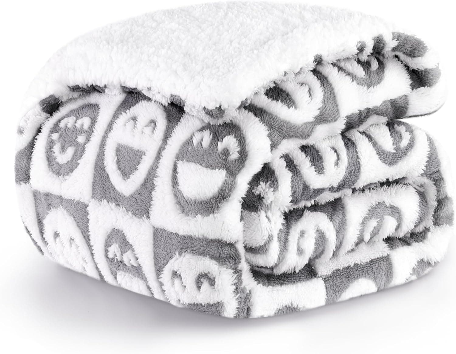 PanxHome Cobertor polar, 520 GSM manta Sherpa, manta macia e aconchegante, manta para cama, mantas para sofá, 160 x 200 cm, cinzento