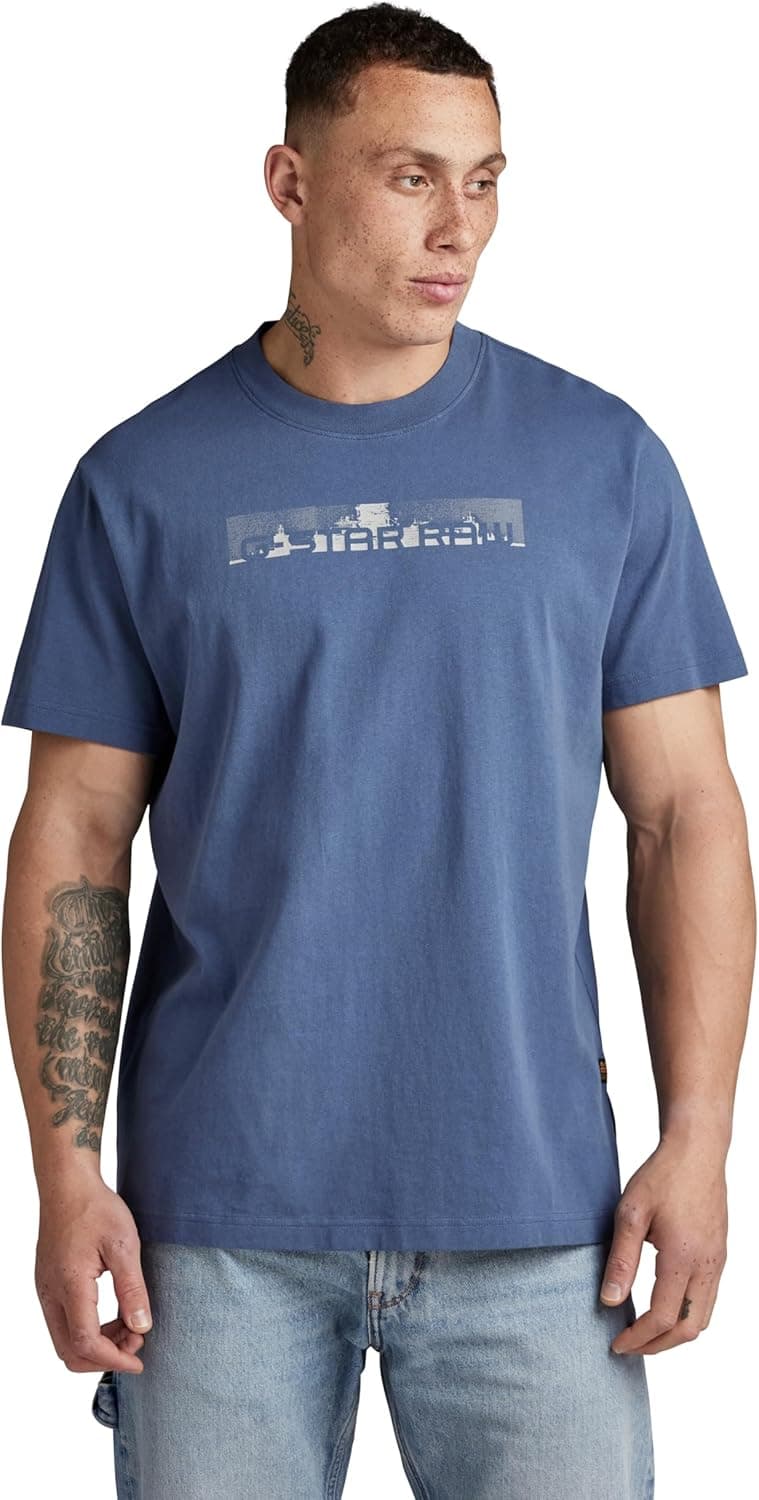 G-STAR T-shirt Flight Deck Back Graphic Loose para homem