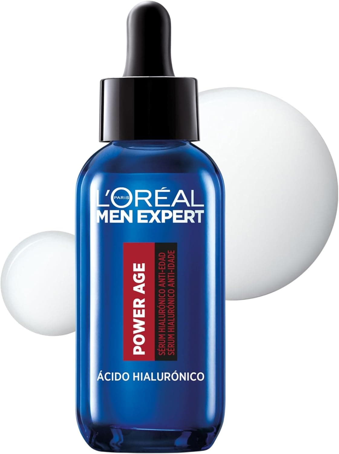 L'Oréal Paris Men Expert Power Age | Sérum facial anti-idade com ácido hialurónico para pele seca e baça, 30 ml