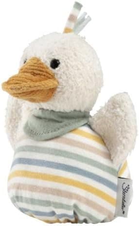 Sterntaler Saco de dormir para bebé com design de pato Edda Lou, de camisola e felpa com chocalho, para meninos e meninas