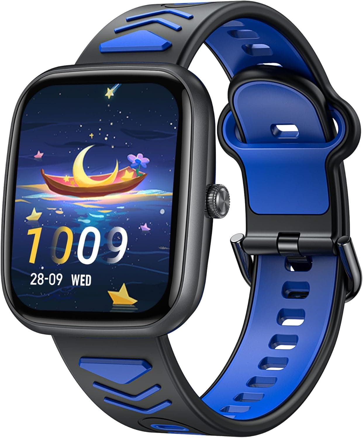 Relógio inteligente menino menina Smartwatch: 1,75'' pulseira atividade crianças Kid Smart Watch com chamadas Whatsapp jogos desportivos IP67 impermeável relógio digital infantil