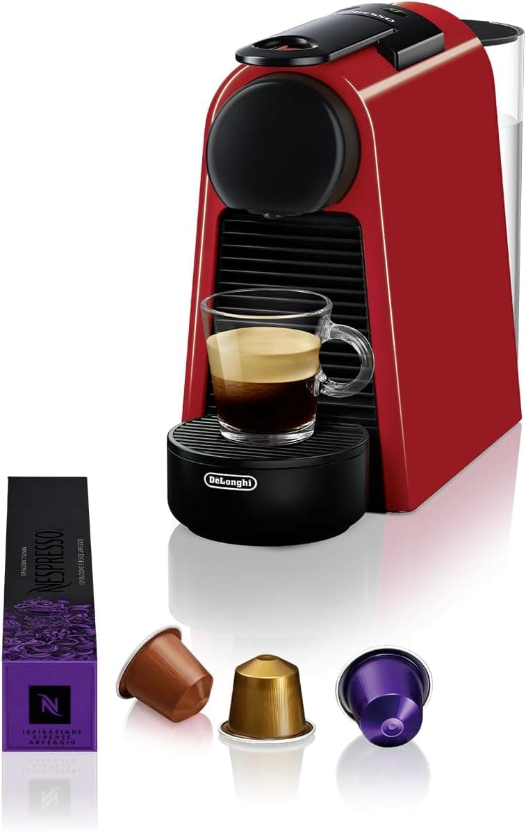 Nespresso De'Longhi Essenza Mini EN85.R - Máquina de café mono dose para cápsulas Nespresso, compacta, 19 bares, desliga automaticamente