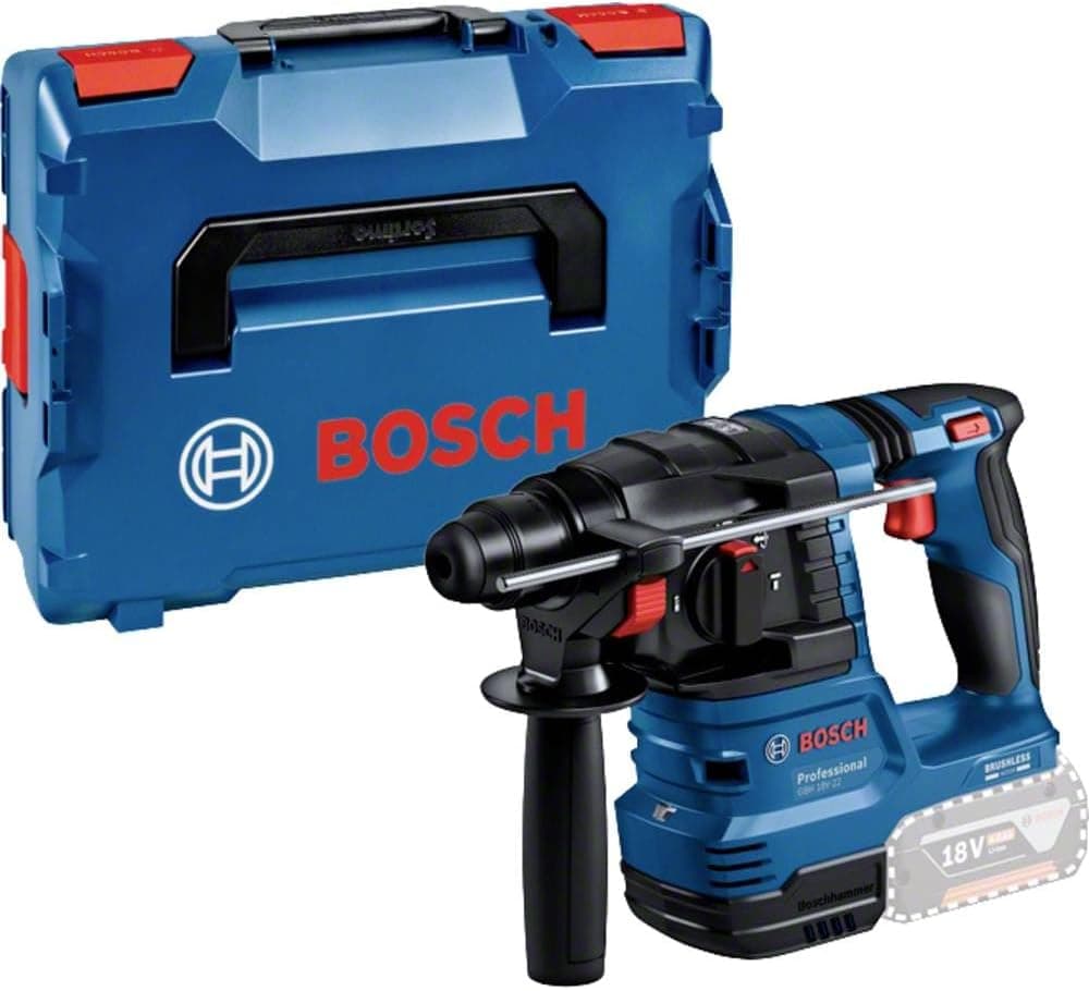 Bosch Professional 18 V System martelo perfurador a bateria GBH 18 V-22 (com SDS Plus, indicado para perfurar orifícios entre 6 mm e 10 mm, KickBack Control e Vibration Control, em L-BOXX)