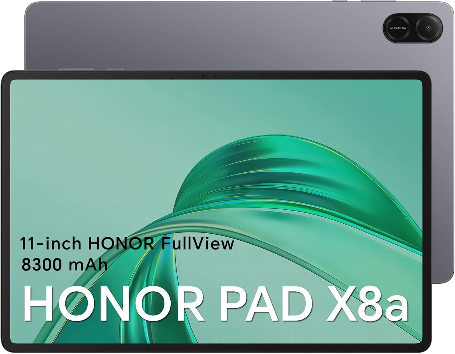 HONOR Pad X8a Tablet de 11 polegadas Android 14 + Bluetooth, WiFi, 4 GB de RAM, 128 GB de ROM tablet com 4 altifalantes, 90 HZ Eye Protection ecrã, 8300 mAh bateria, espaço cinzento