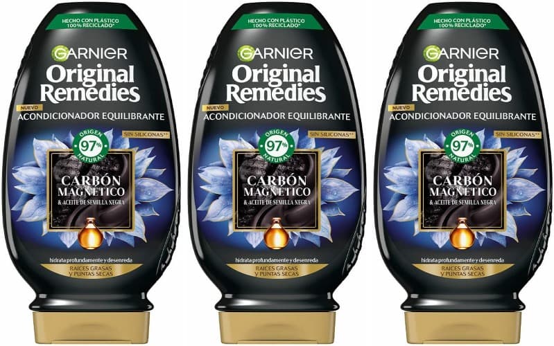 Garnier Original Remedies Condicionador de carbono magnético, 250 ml
