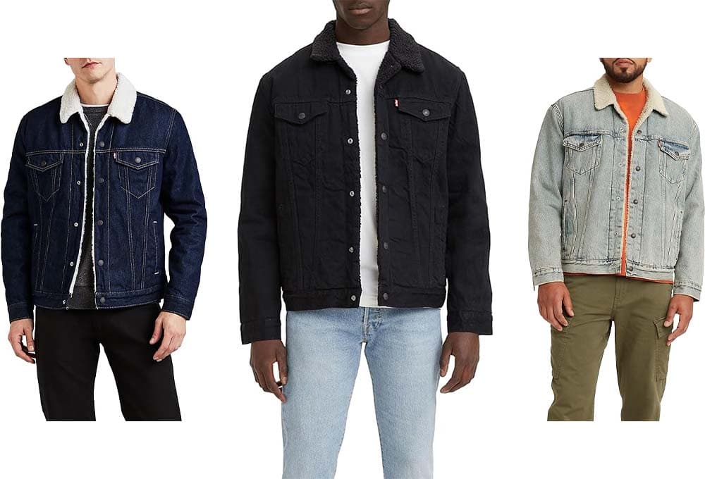 Levi's Type 3 Sherpa Trucker | Casaco de ganga com forro sherpa para homem