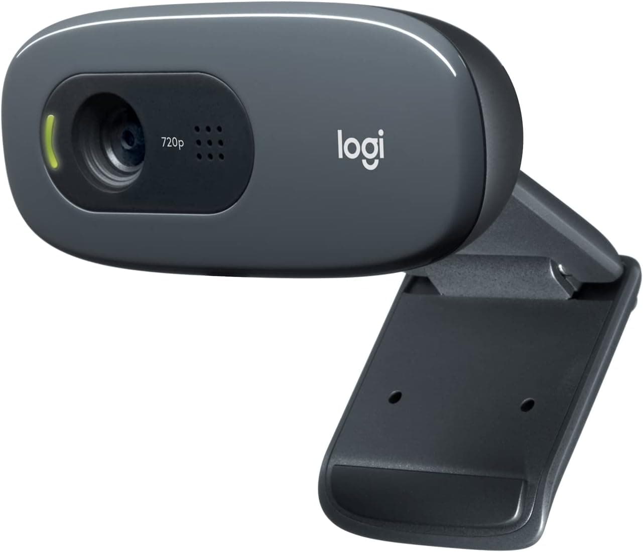 Logitech C270 Webcam Streaming HD, 720p/30fps, video-chamadas HD amplo campo visual, correção de iluminação, microfone redutor de ruído, para PC/Mac/Portátil/Tablet/Chromebook, preto