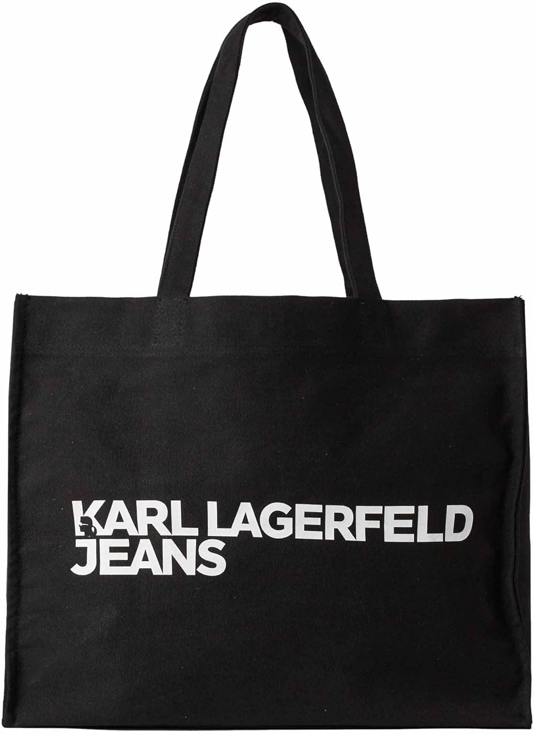 KARL LAGERFELD JEANS Essential Logo Shopper | Mala tote feminina em algodão reciclado com logótipo frontal