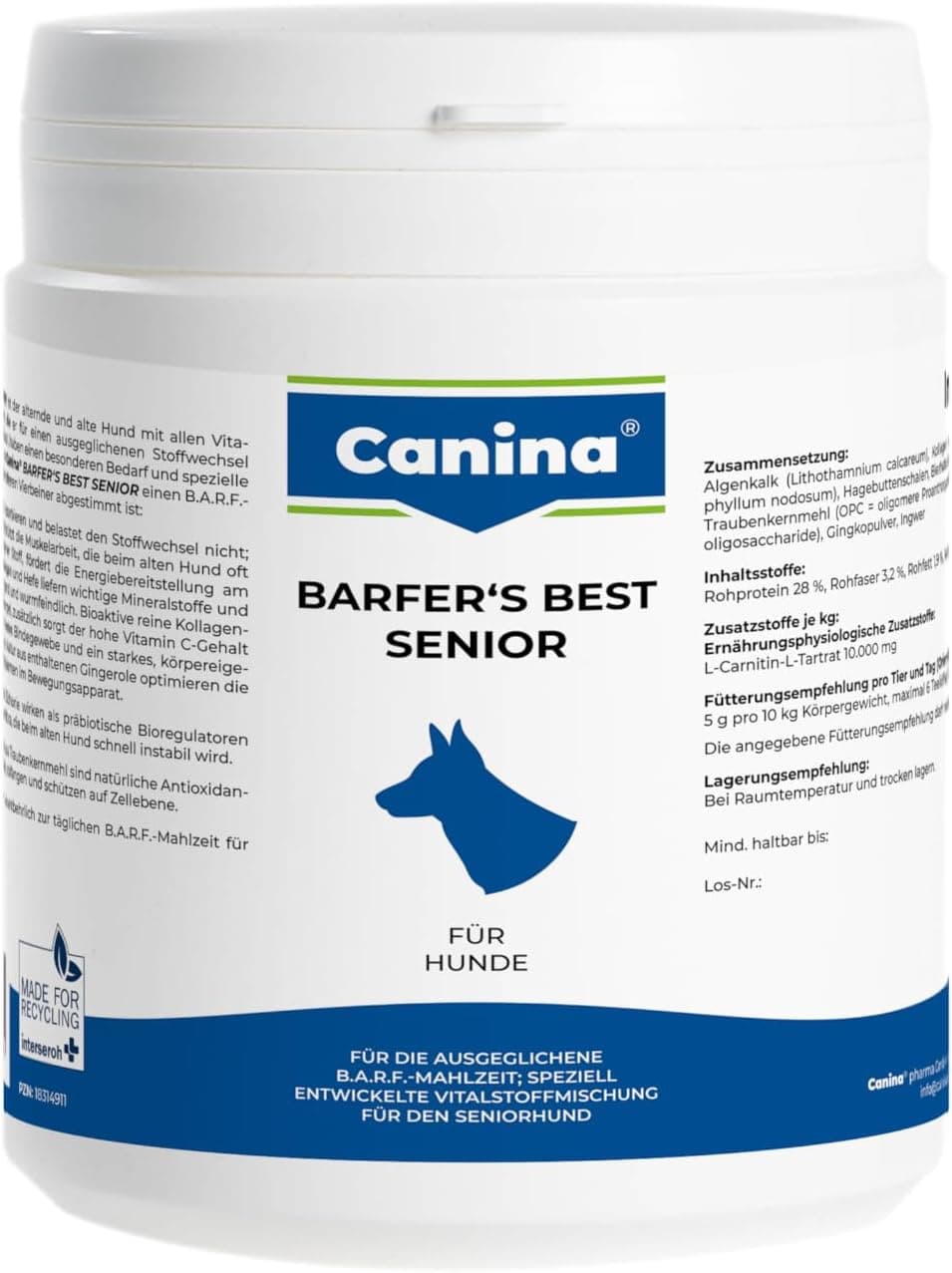 Canina Pharma Barfers Best Senior 180 g