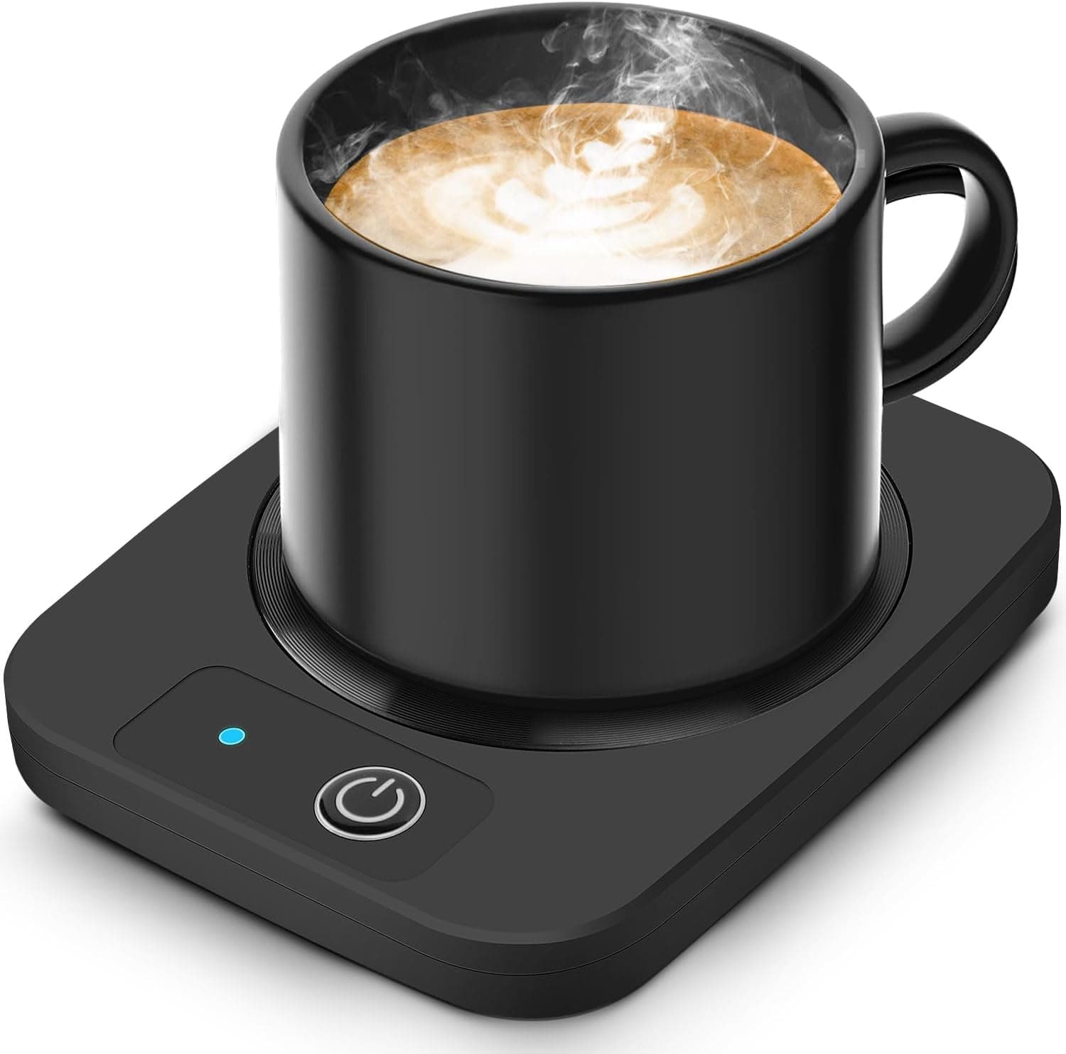 Lesipee Aquecedor de chávenas de café, aquecedor de chávenas elétrico com painel de alumínio para escritório, aquecedor elétrico de bebidas para chocolate, leite, para companheiros e amigos