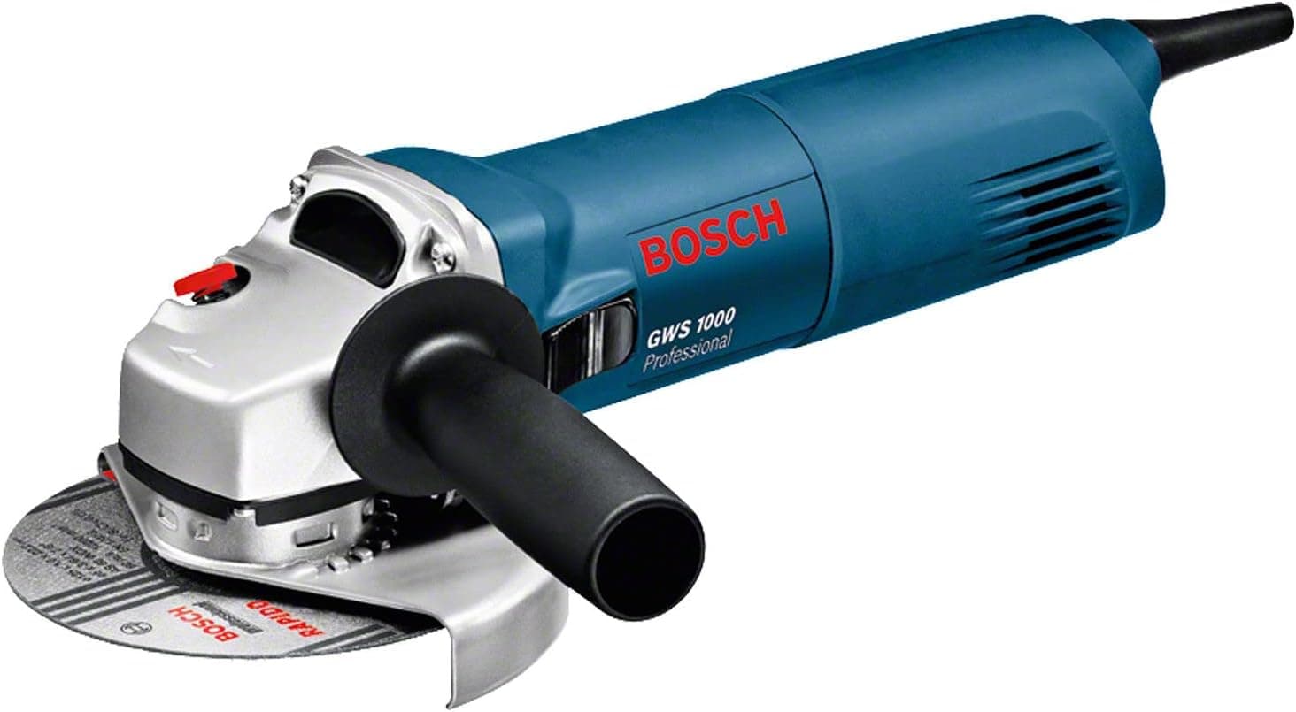 Bosch Professional GWS 1000 - Moedor de ângulo (1000 W, 11000 rpm, Ø disco de 125 mm, proteção contra rearranque, em caixa)