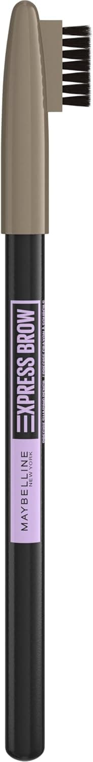Maybelline New York Express Brow | Lápis de sobrancelhas pigmentado com óleo de coco e escova, tom 02 Blonde