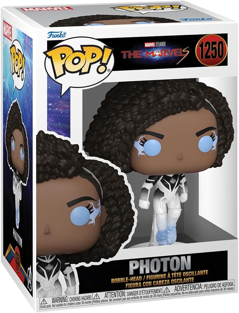 Funko Pop! Vinyl: The Marvels – Photon, figura colecionável em vinil, presente ideal para fãs e colecionadores (oficial)