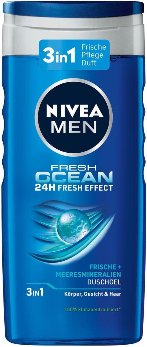 NIVEA MEN Gel de duche Fresh Ocean 24HFresh Effect 250 ml