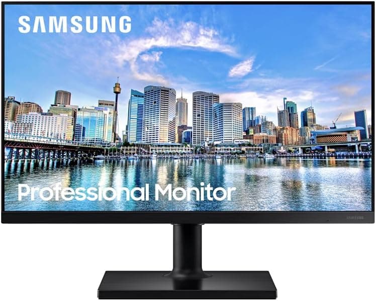SAMSUNG LF24T450FQRXEN Monitor de painel IPS de 24" UHD (1,920 x 1,080, 16:9, 75 Hz, Modo Eye Saver, Flicker Free, Ecrã economia energética), preto