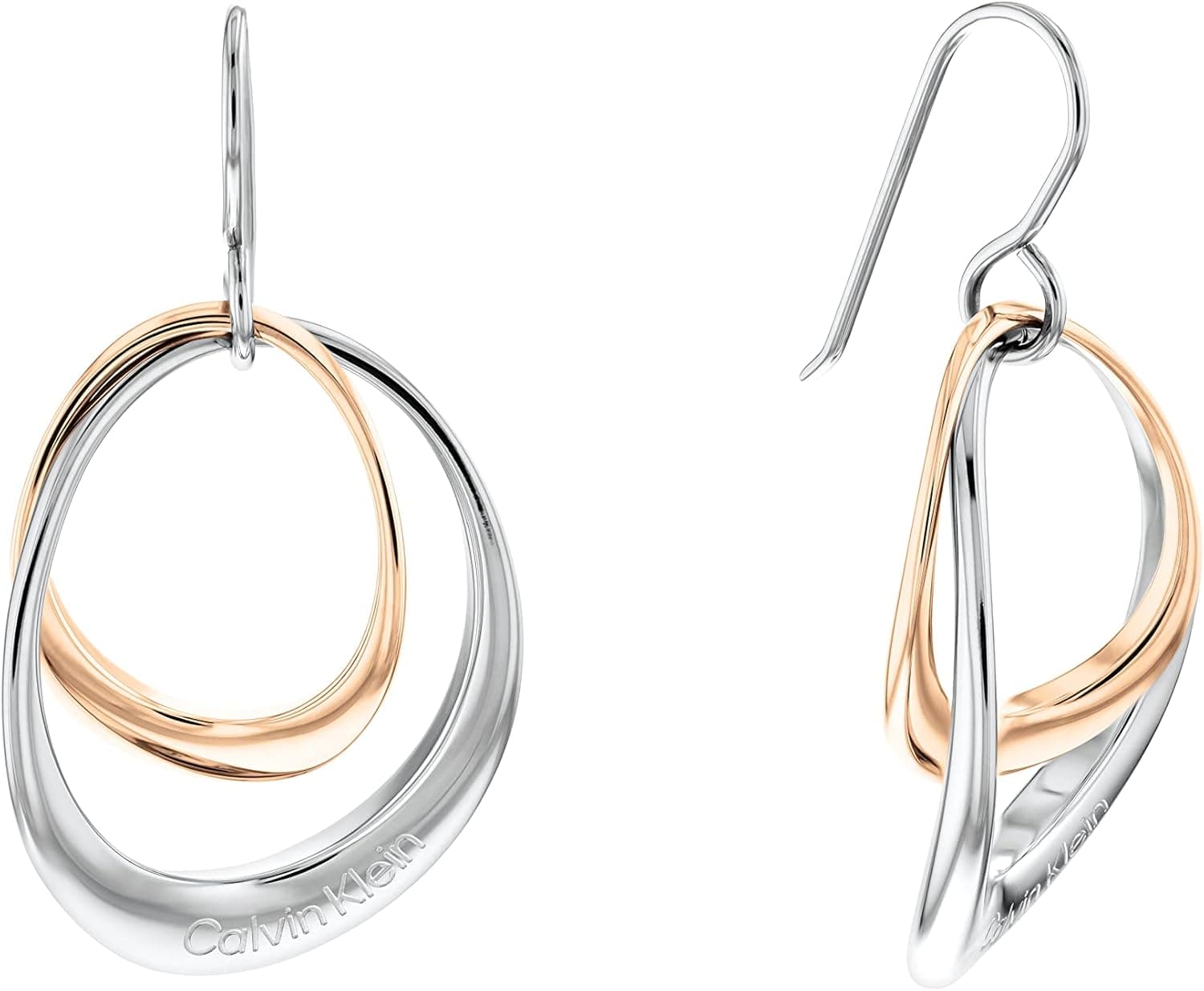 Calvin Klein Brincos para mulher coleção WARPED RINGS 